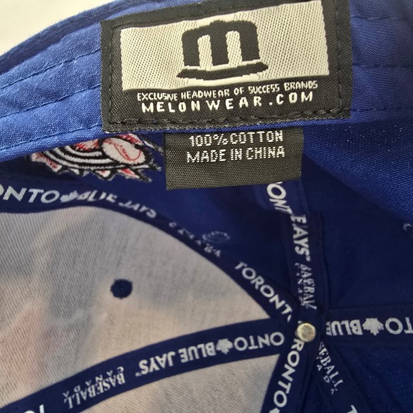 Melonwear Toronto Blue Jays Snapback Hat Blue MLB Baseball Cap Graphic Brim - Picture 12 of 13